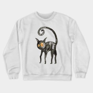 Black cat watercolor Crewneck Sweatshirt